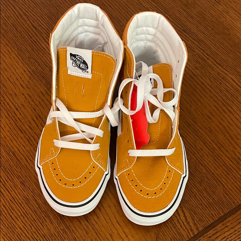 Vans High-Top Sneakers - Mustard and White